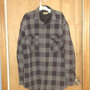 Vintage Northwest Blue Men's Lined Plaid Flannel  Shirt Jacket